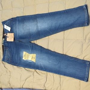 NWT Democracy Womens Jeans Ab technology Freedom Ankle Skimmer Destructed